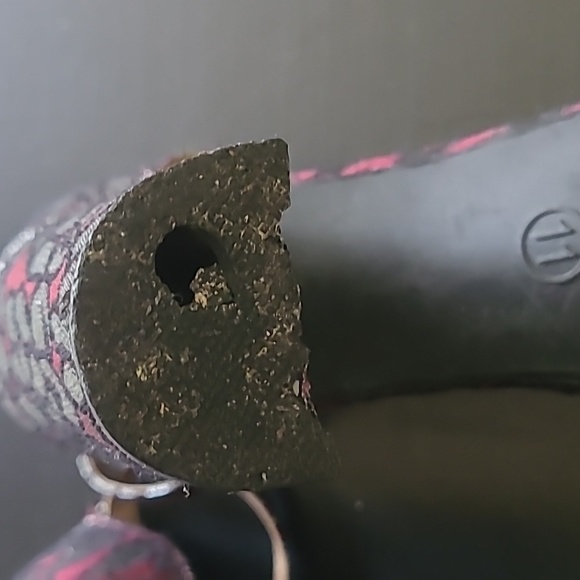 Sz 11 Cranberry & Silver Sandals - Picture 5 of 7